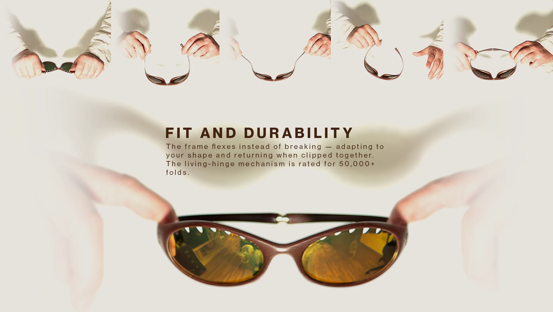 Fit and durability — rated for 50,000+ folds