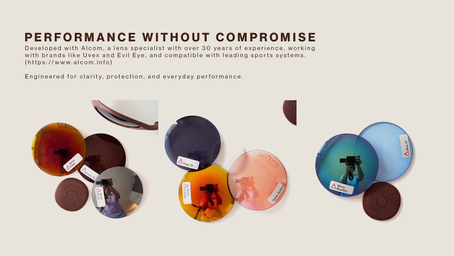 Performance without compromise — lens options with 100% UV protection